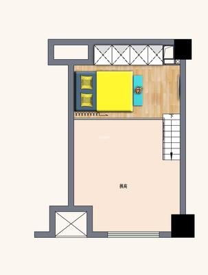 巴陵壹号 1室1厅1卫 1480.0元/月 巴陵壹号 1室1厅1卫 1480.0元/月户型图