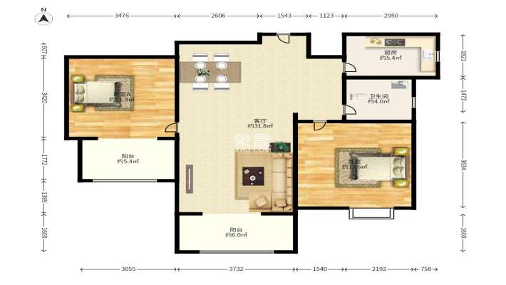 丰园城(鄱阳小区二期) 丰园城(鄱阳小区二期)室内图2