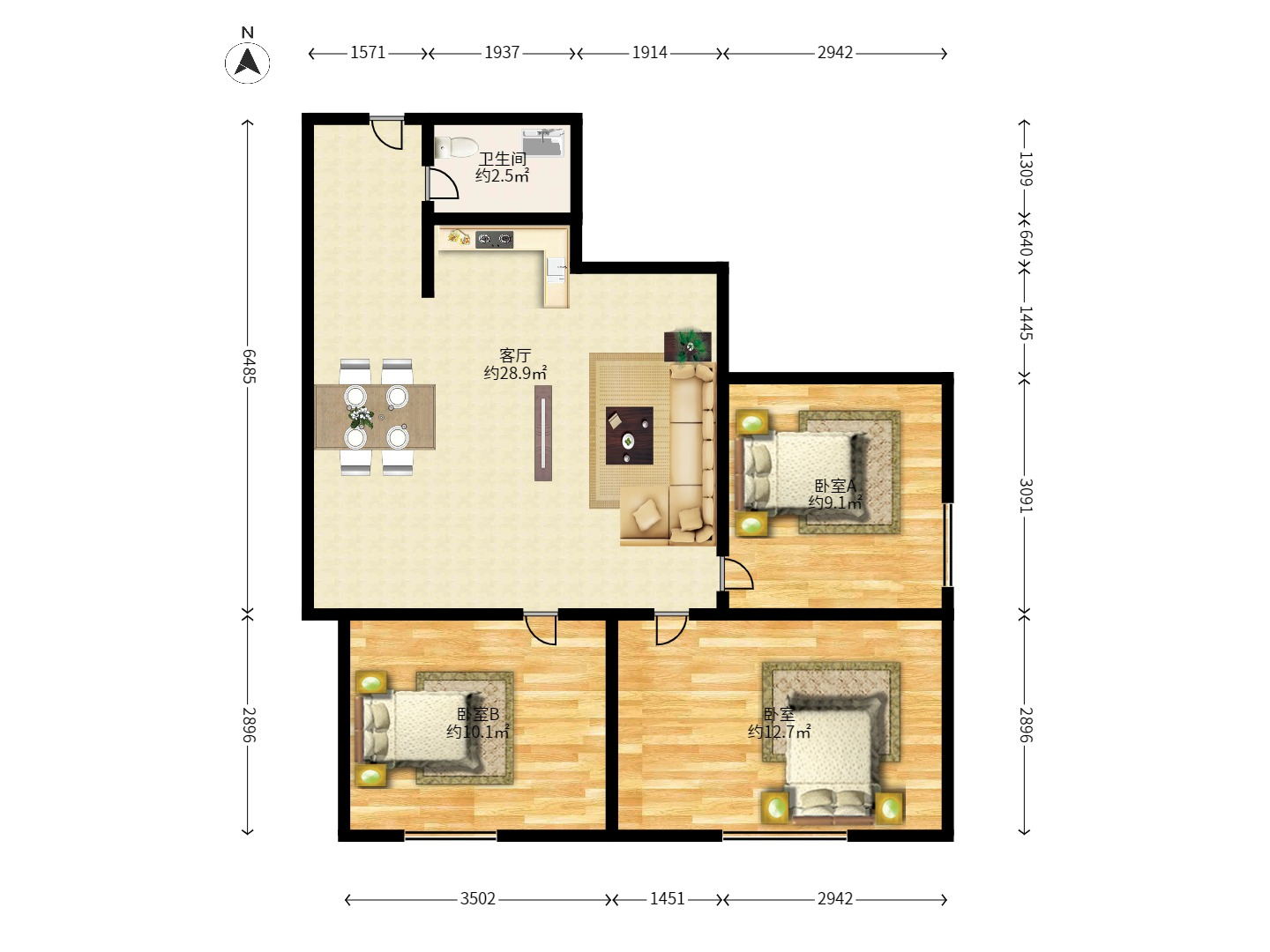 三角花园星城 三角花园星城室内图2