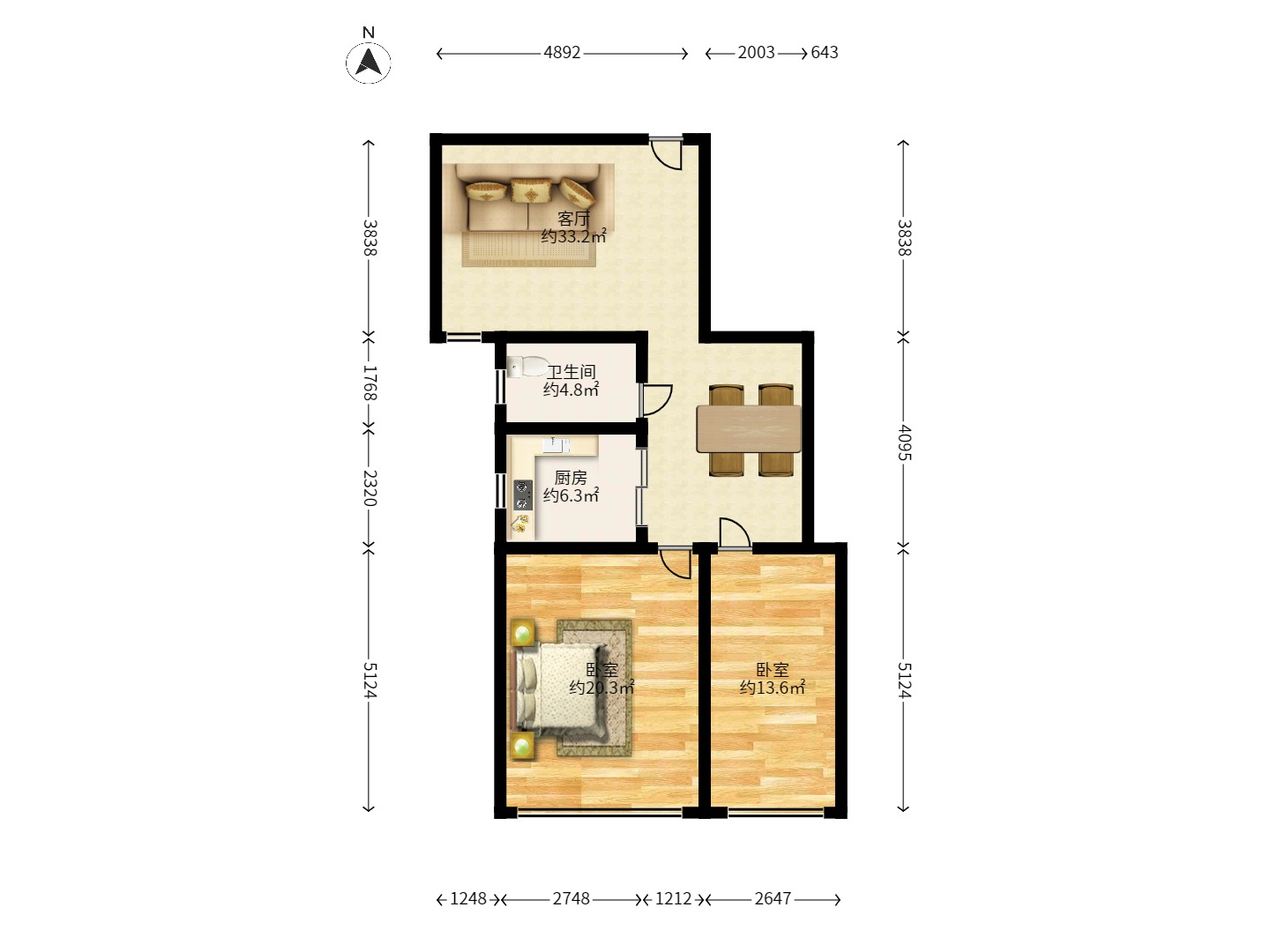 建行芙蓉支行宿舍 3室2厅2卫 3000.0元/月 建行芙蓉支行宿舍 3室2厅2卫 3000.0元/月户型图