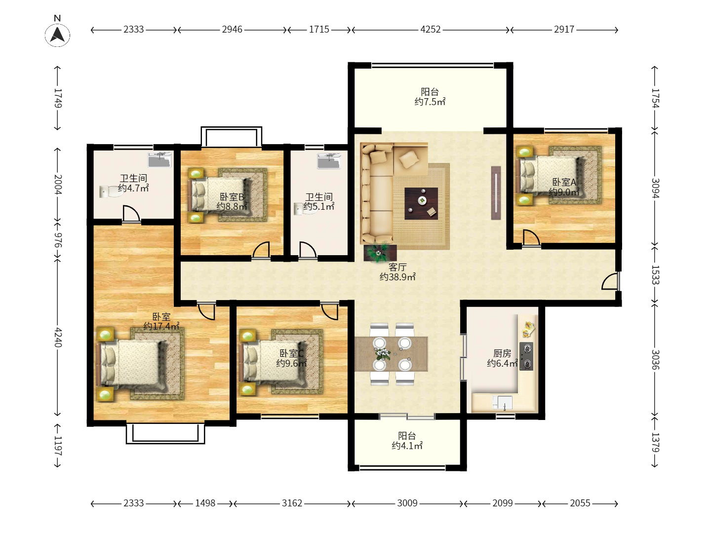 上海城小区 上海城小区室内图2