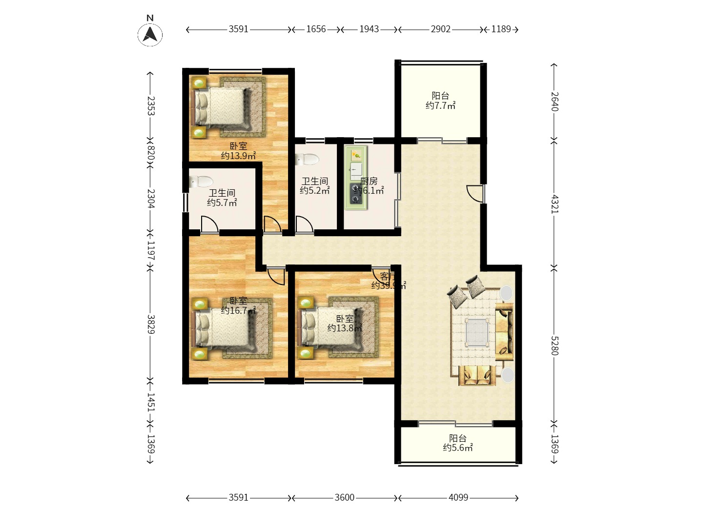 北大资源理想家园 北大资源理想家园室内图2