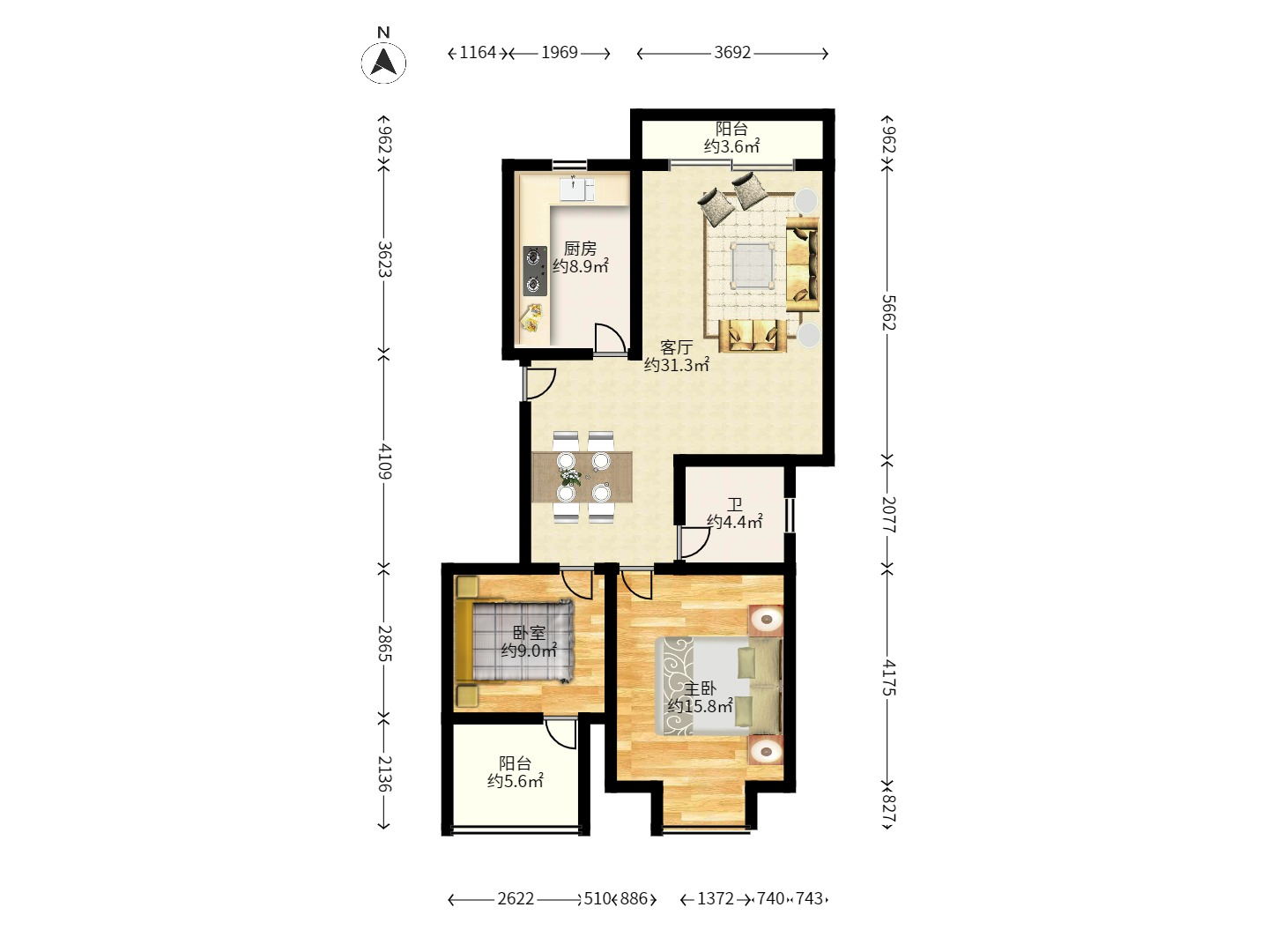 岳银欣苑 岳银欣苑室内图2