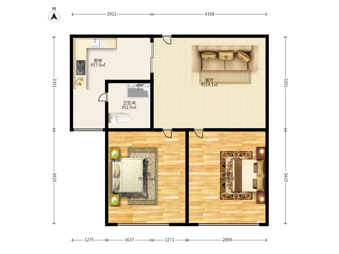 中建芙蓉嘉苑室內(nèi)圖2