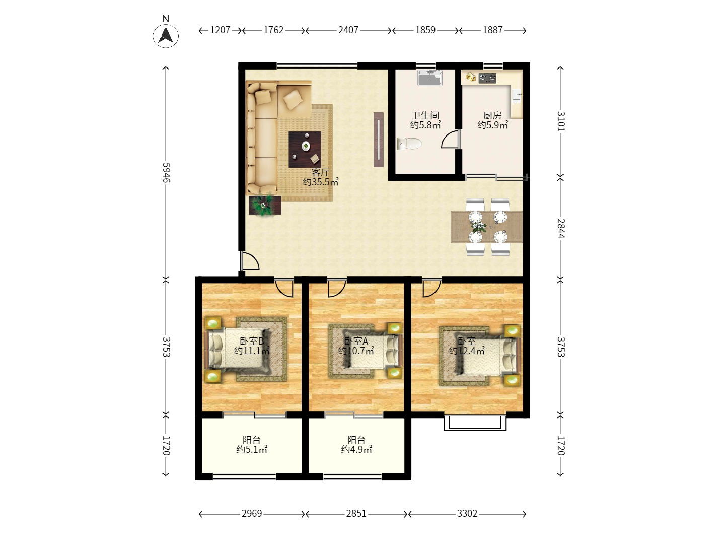 滨河小区 滨河小区室内图2