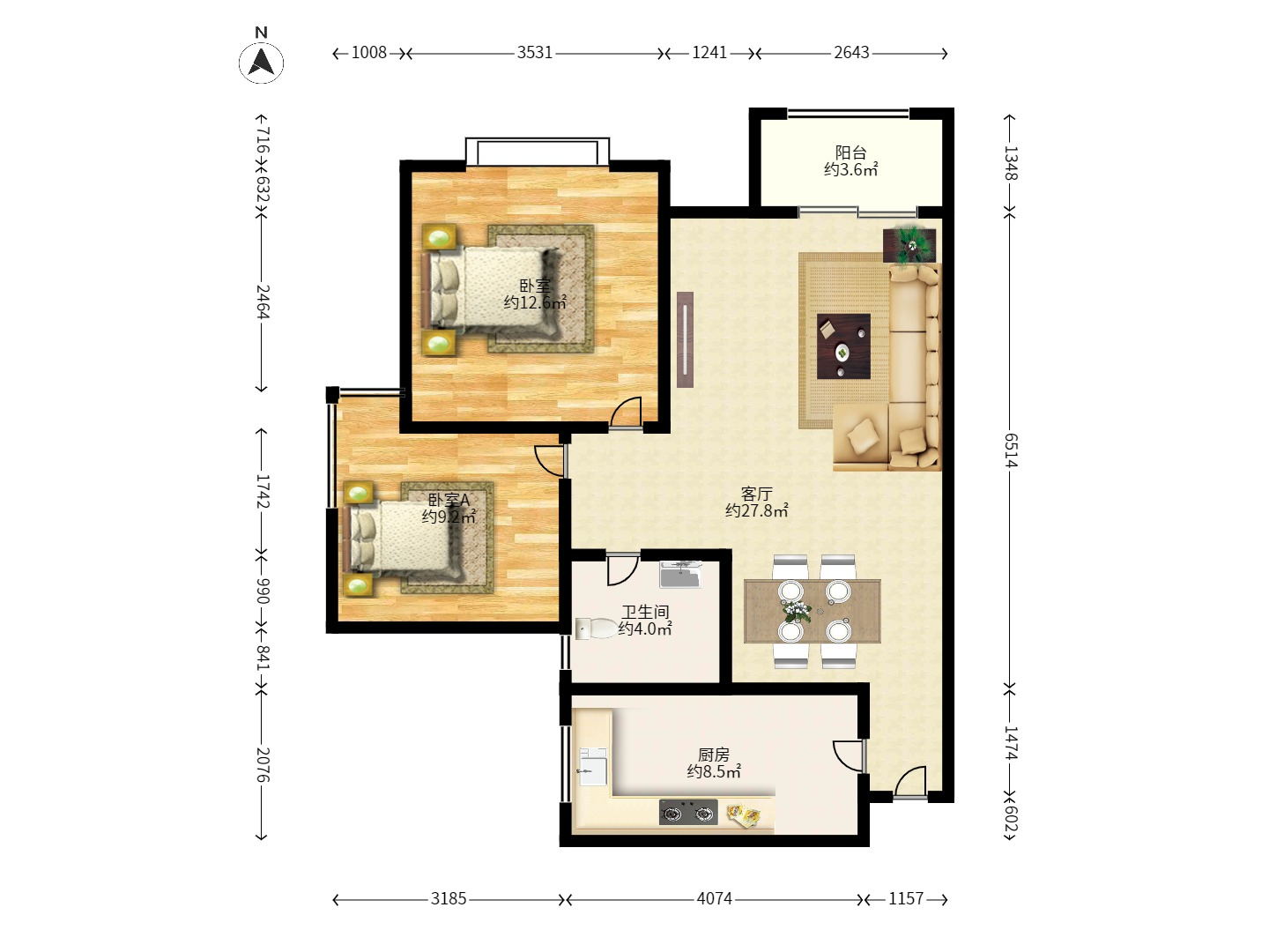 中国铁建国际城一期 中国铁建国际城一期室内图2