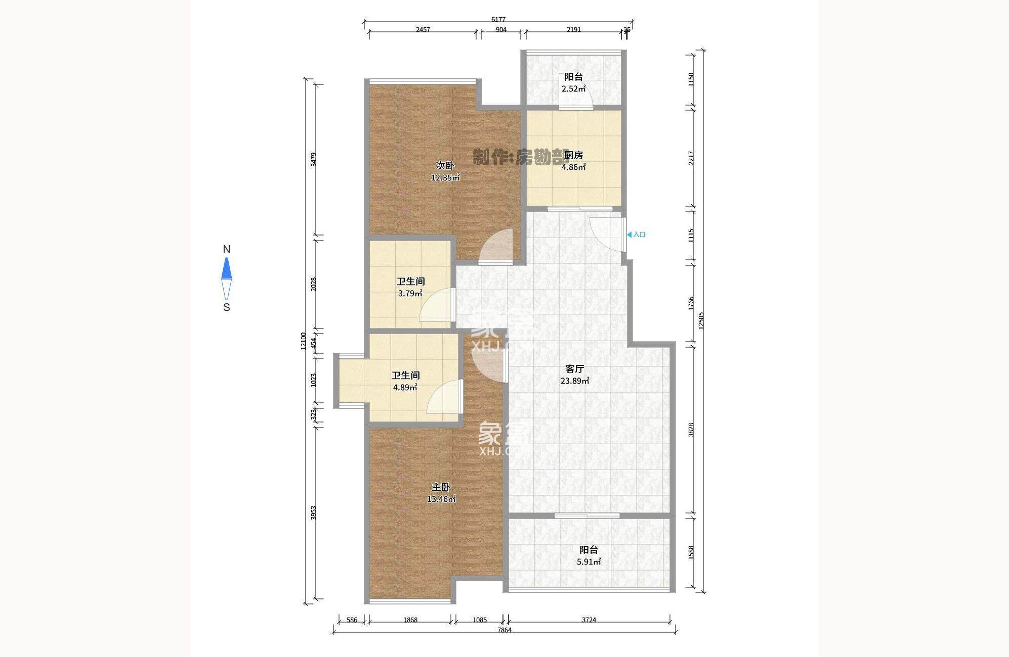 新合六村 1室1厅1卫 1450.0元/月 新合六村 1室1厅1卫 1450.0元/月户型图