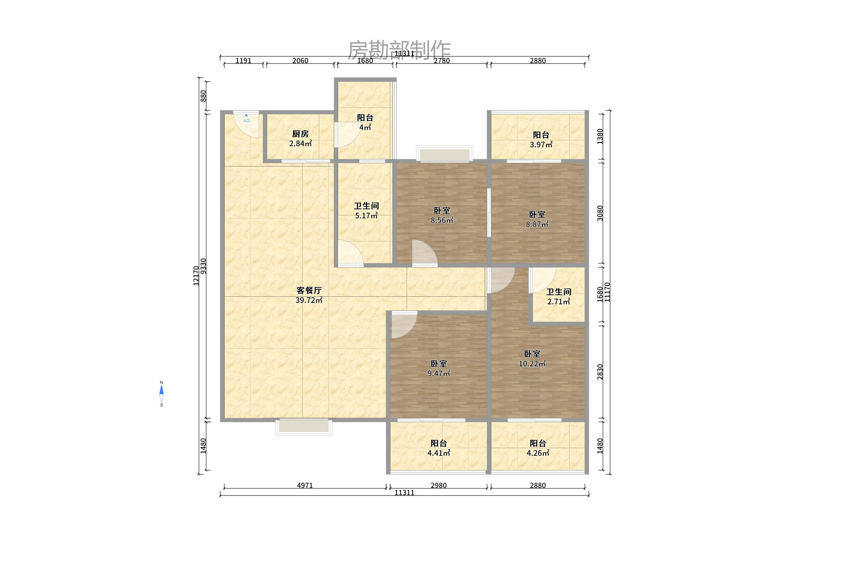 先福村住宅楼（移动公司宿舍）  4室2厅2卫   3600.00元/月室内图1