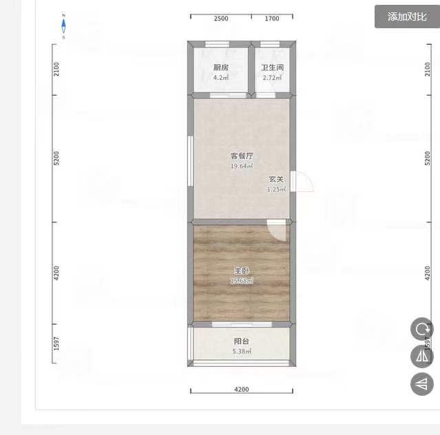 湘运大厦  1室1厅1卫    32.8万 湘运大厦  1室1厅1卫    32.8万户型图