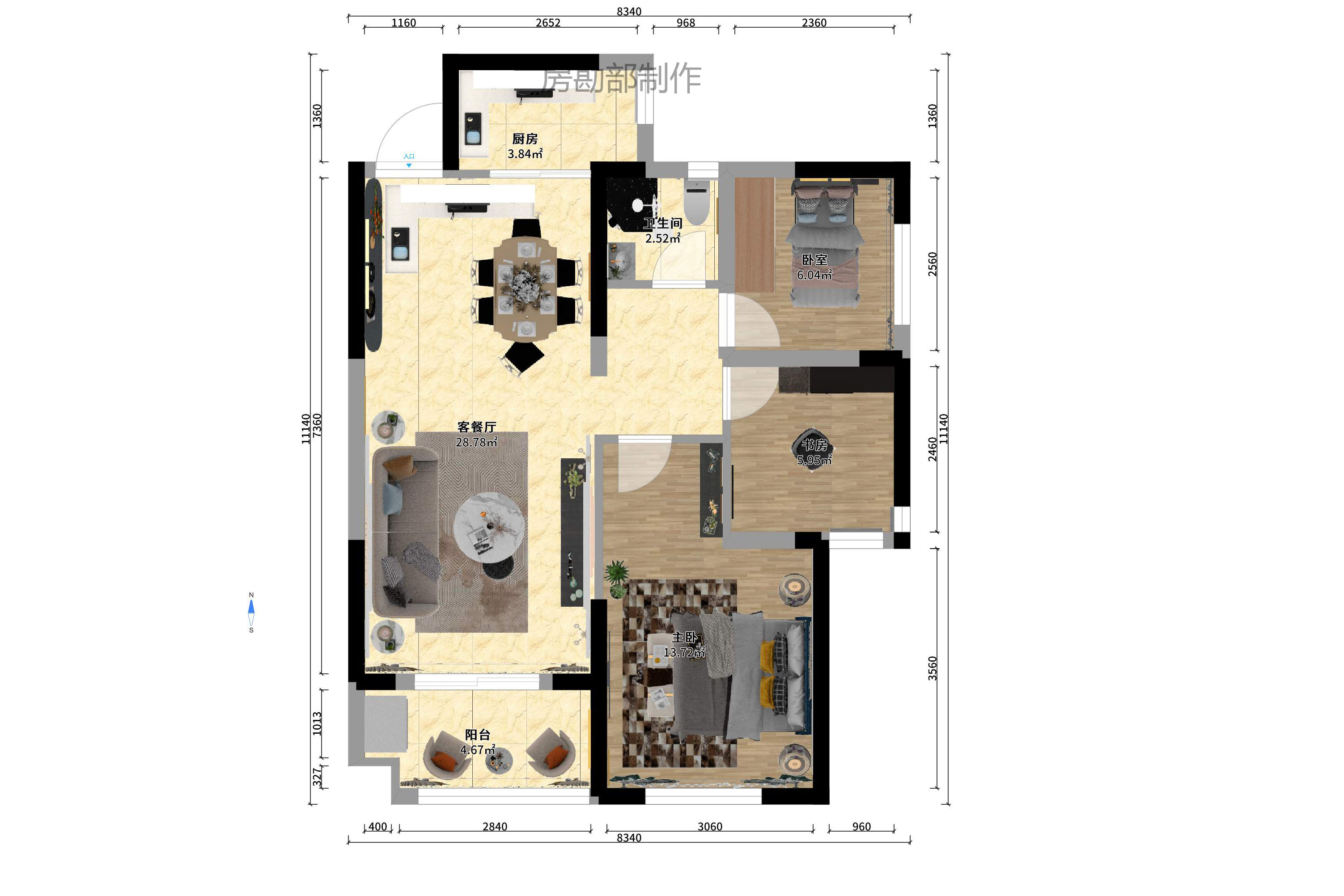 华润置地广场一期  3室2厅1卫    2200.0元/月 华润置地广场一期  3室2厅1卫    2200.0元/月户型图