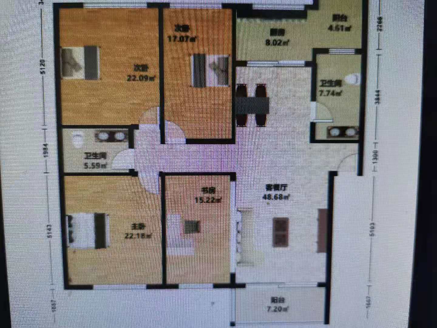 东方豪苑 4室2厅2卫 120.0万 东方豪苑 4室2厅2卫 120.0万户型图