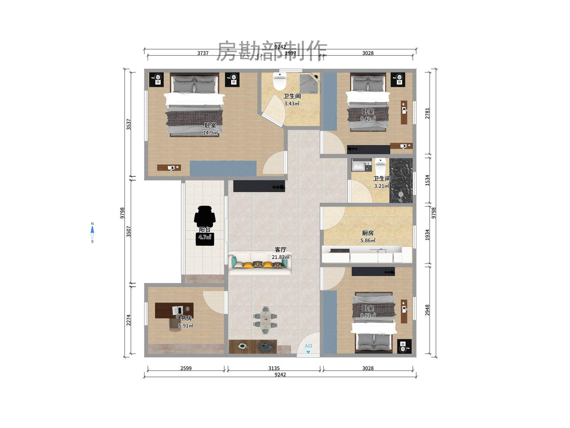 中欣楚天雅郡室内图2