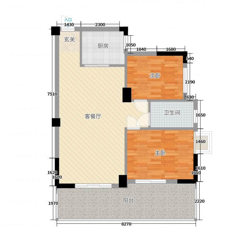 宏天绿城  3室2厅2卫    81.0万户型图