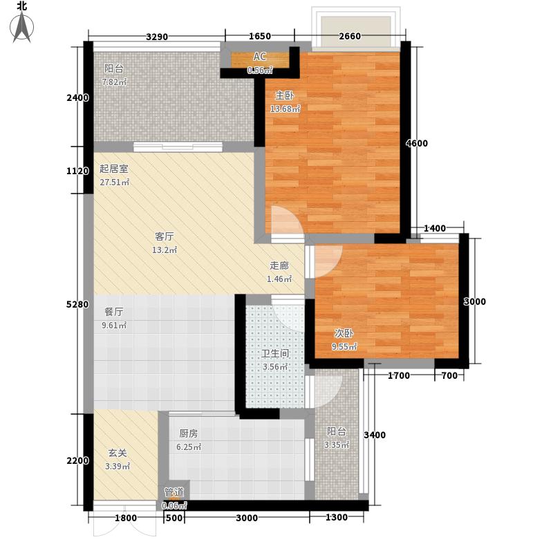 逸臣桃源  3室2厅2卫    92.0万户型图