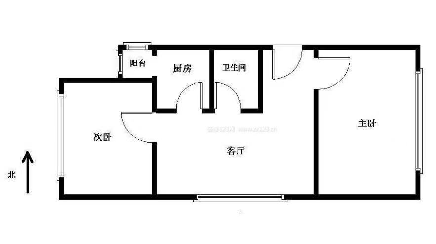 阳光小区  2室1厅1卫   22.00万户型图