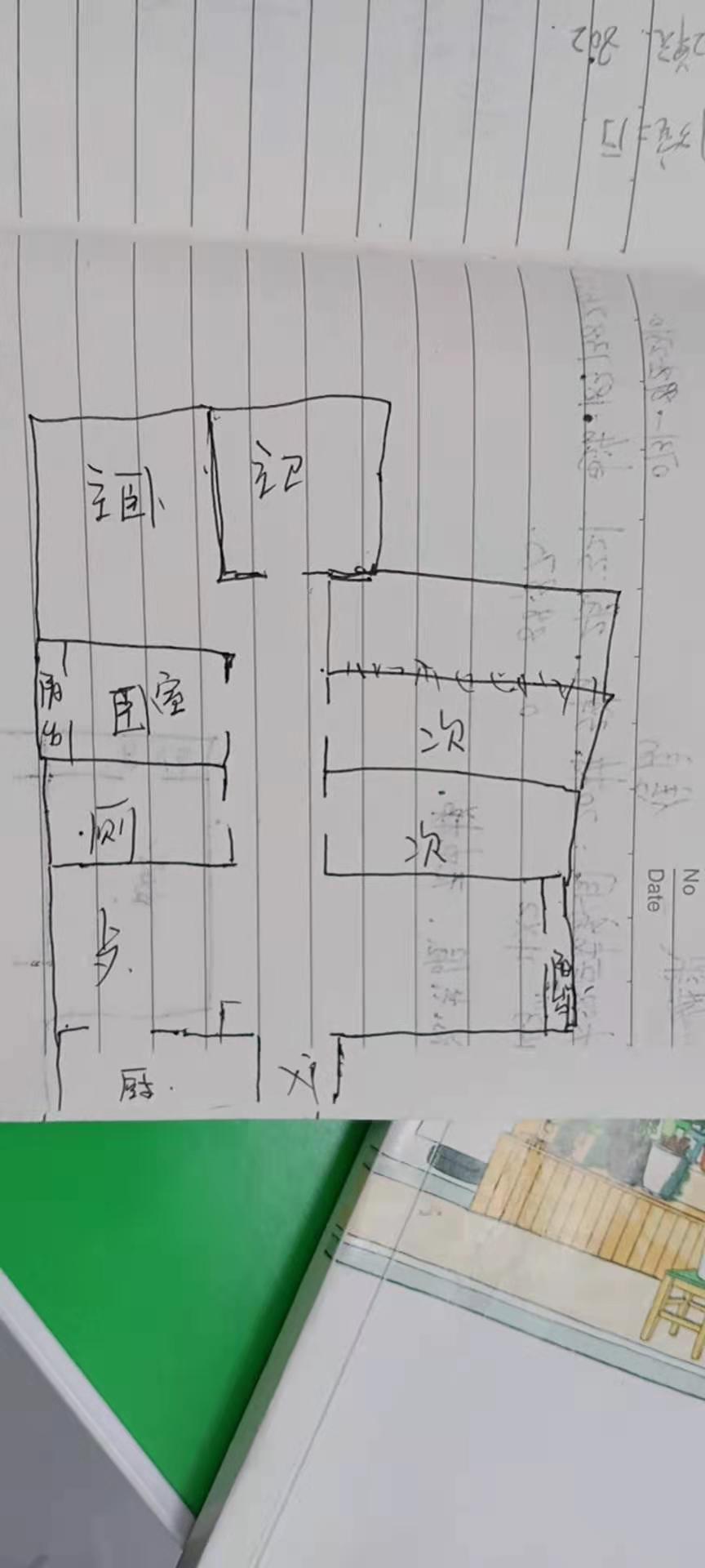 百弘学府城  3室2厅2卫   2000.00元/月户型图