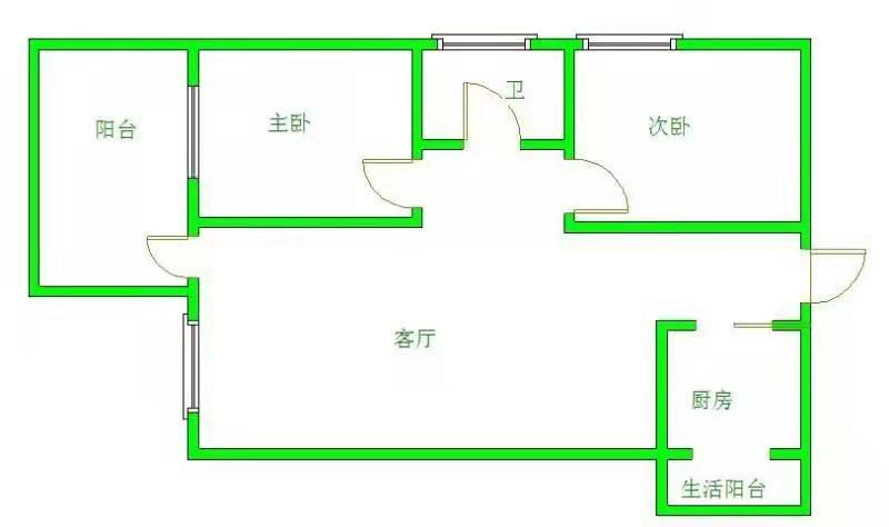 佳兆业君汇上品  3室1厅1卫   2680.00元/月户型图