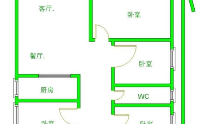 维港十字街  3室2厅2卫    105.0万户型图