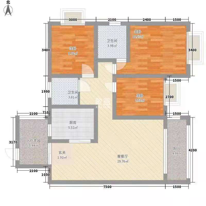 金山社区领秀CBD   165.0㎡      5600.0元/月小区图