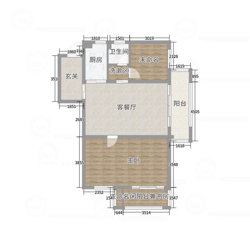 山水印象  1室1厅1卫    38.8万户型图