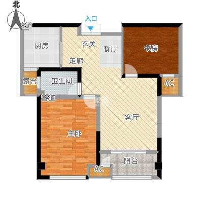 七里桥花苑  2室2厅1卫   1500.00元/月户型图