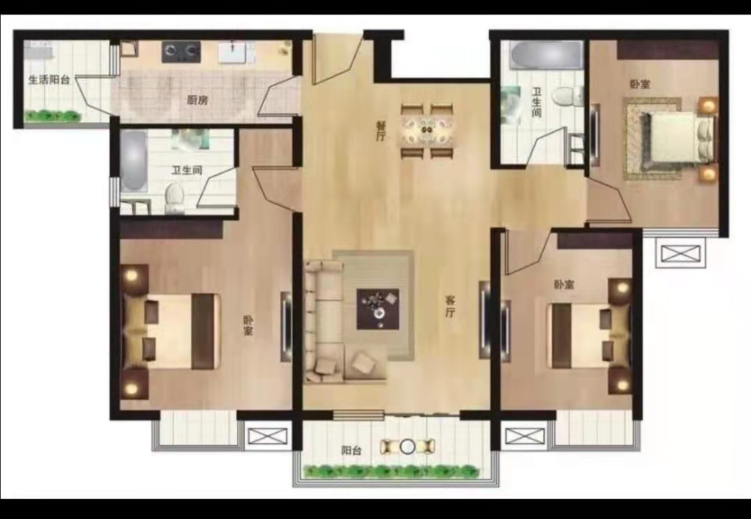丽景港湾 6室2厅3卫 58.0万 丽景港湾 6室2厅3卫 58.0万户型图