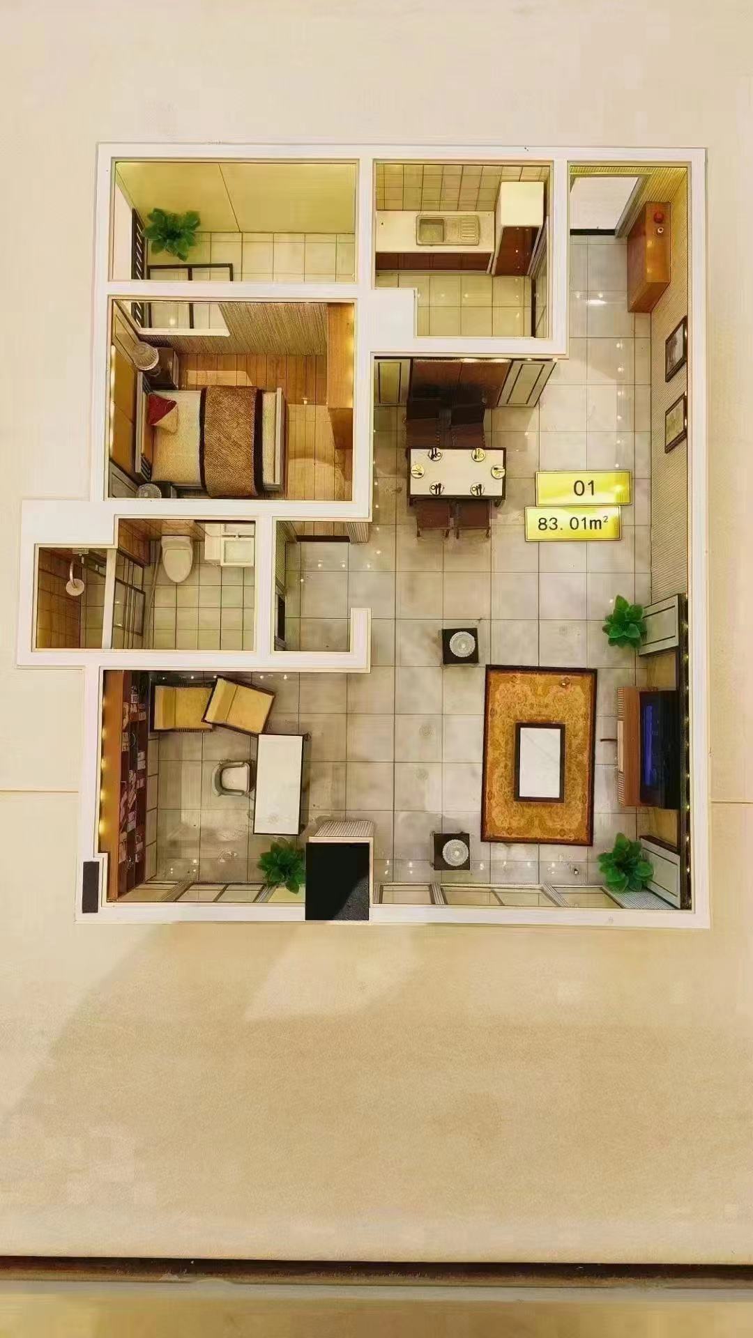 瑞丽江南(江南世家三期) 2室1厅1卫 1600.0元/月 瑞丽江南(江南世家三期) 2室1厅1卫 1600.0元/月户型图