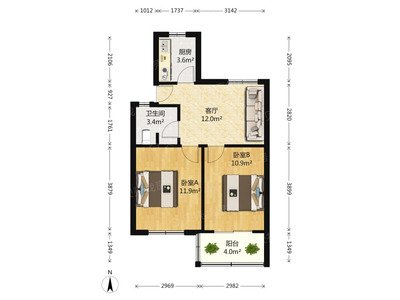 东方豪苑  0室0厅0卫   1000.00元/月户型图