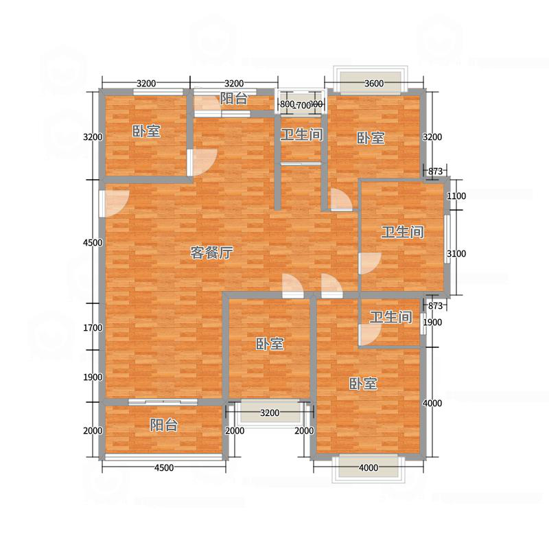 月亮湾二期A区  3室2厅2卫    82.8万户型图