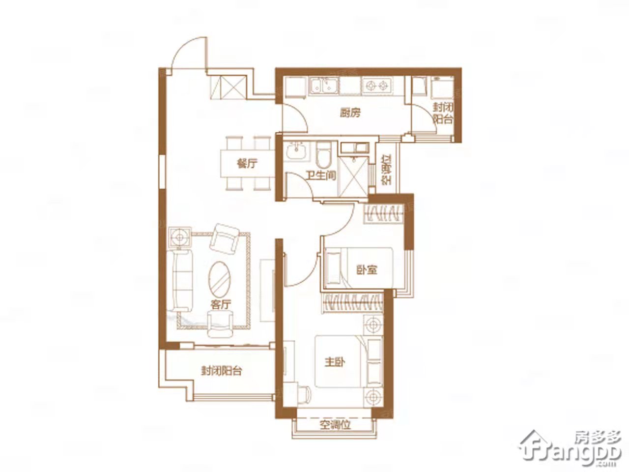 富兴嘉城 3室2厅1卫 56.8万 富兴嘉城 3室2厅1卫 56.8万户型图
