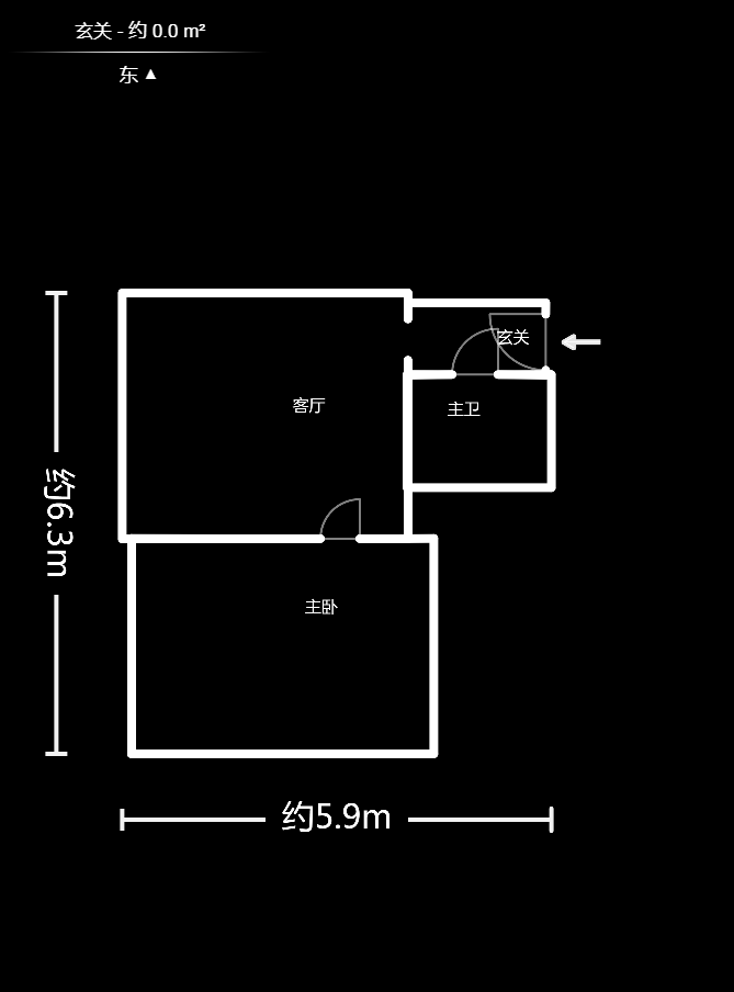 兆坤星悦荟  1室1厅1卫   39.00万户型图