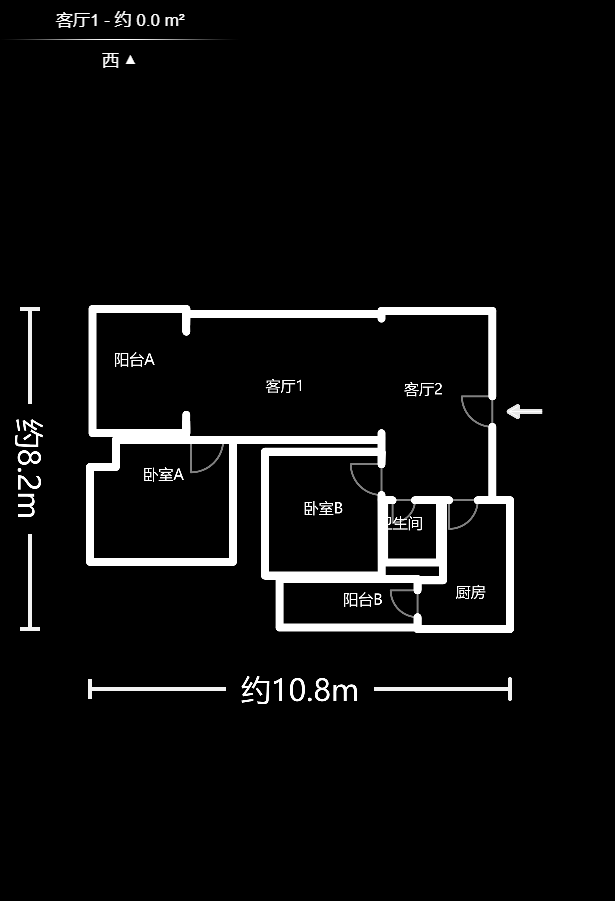 嘉福长安郡（融信澜悦、嘉福好美家园）  2室2厅1卫    95.0万户型图