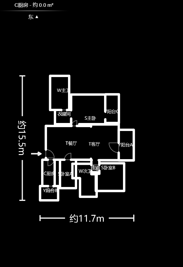 新城新世界一二三期  3室2厅1卫   148.00万户型图