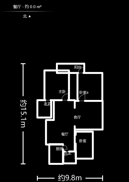 中南汽车世界 3室2厅1卫 52.8万 中南汽车世界 3室2厅1卫 52.8万户型图
