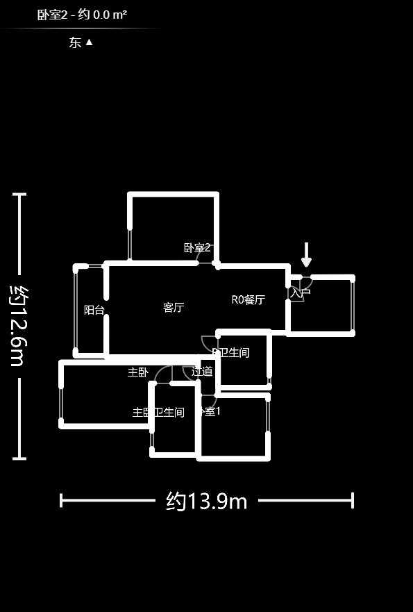 湘江世纪城悦江苑  3室2厅2卫    204.58万户型图