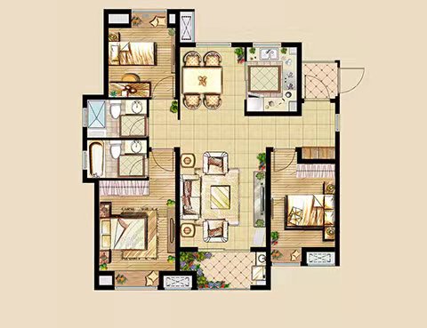 百弘学府城  3室2厅1卫    82.0万 百弘学府城  3室2厅1卫    82.0万户型图