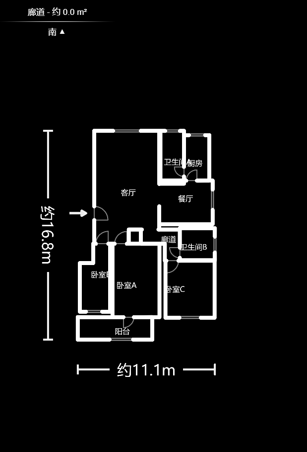 華銀園  3室2廳1衛(wèi)    135.0萬戶型圖