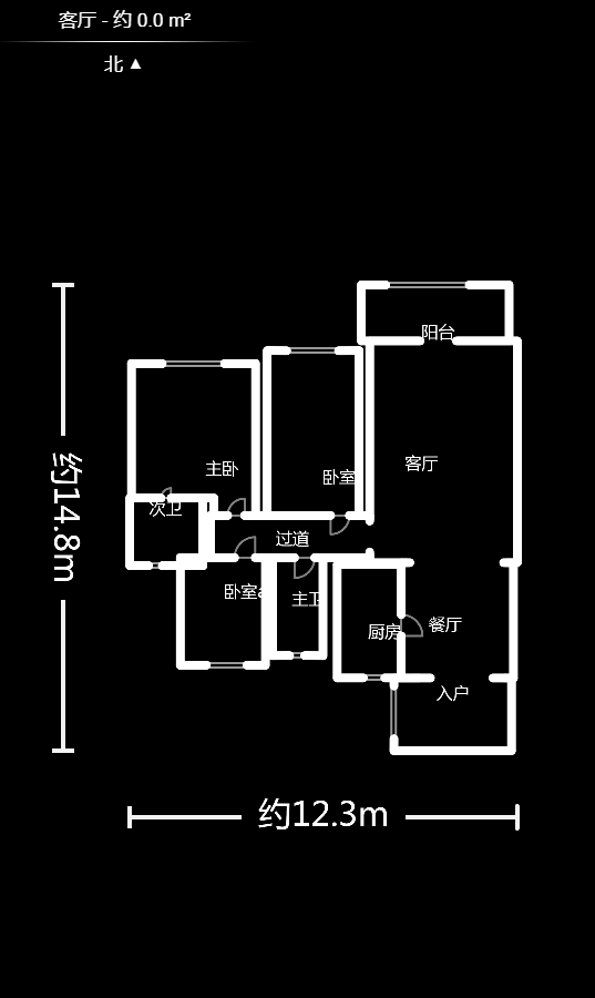 世景华庭  3室2厅2卫   78.00万户型图