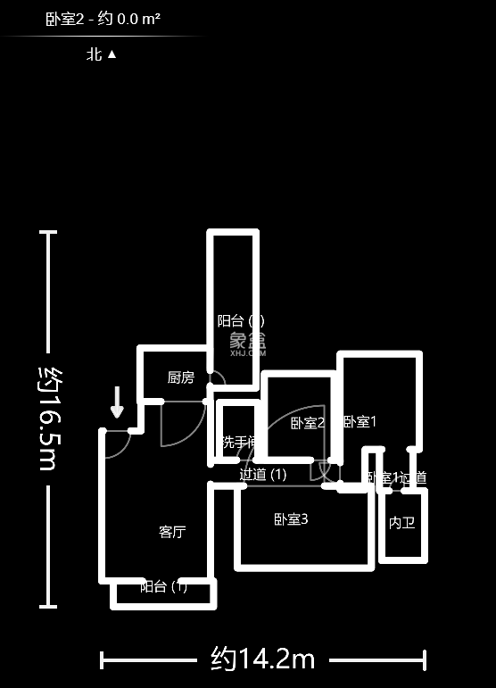 雨花公馆(紫苔名苑)  4室2厅1卫    184.68万户型图