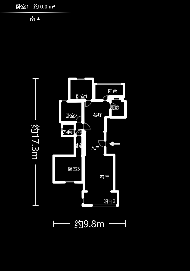 锦湘国际星城三期(锦绣苑) 3室2厅2卫 3200.0元/月 锦湘国际星城三期(锦绣苑) 3室2厅2卫 3200.0元/月户型图