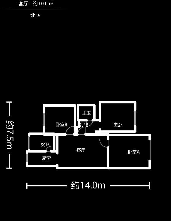 芙蓉电器城  3室2厅2卫    75.0万户型图