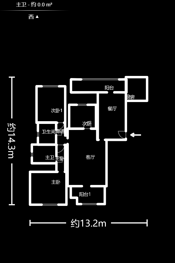 中建麓山和苑  3室2厅2卫   131.00万户型图
