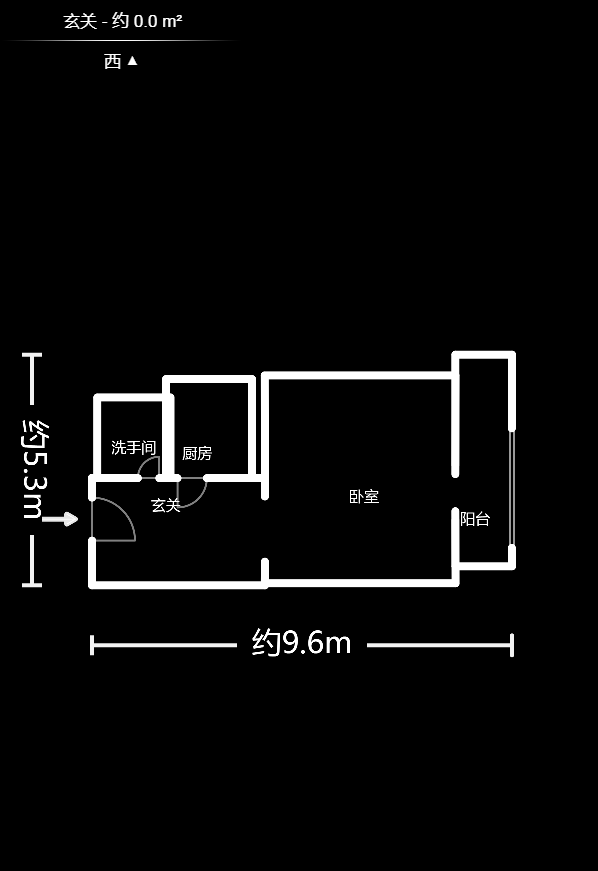 远大麓园  1室1厅1卫   41.80万户型图