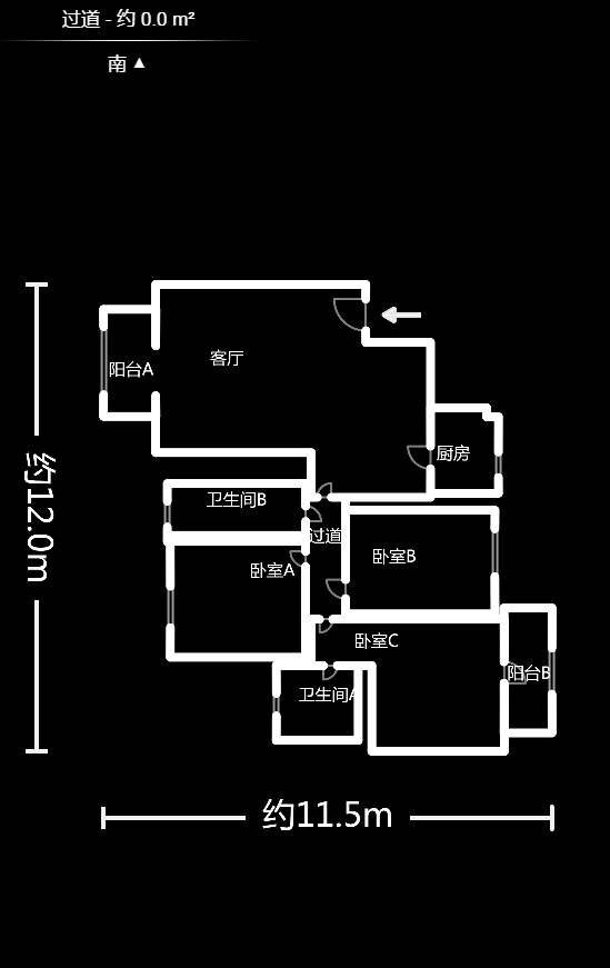 夏威夷碧水春城（碧桂园城市花园）  3室2厅2卫   138.00万户型图