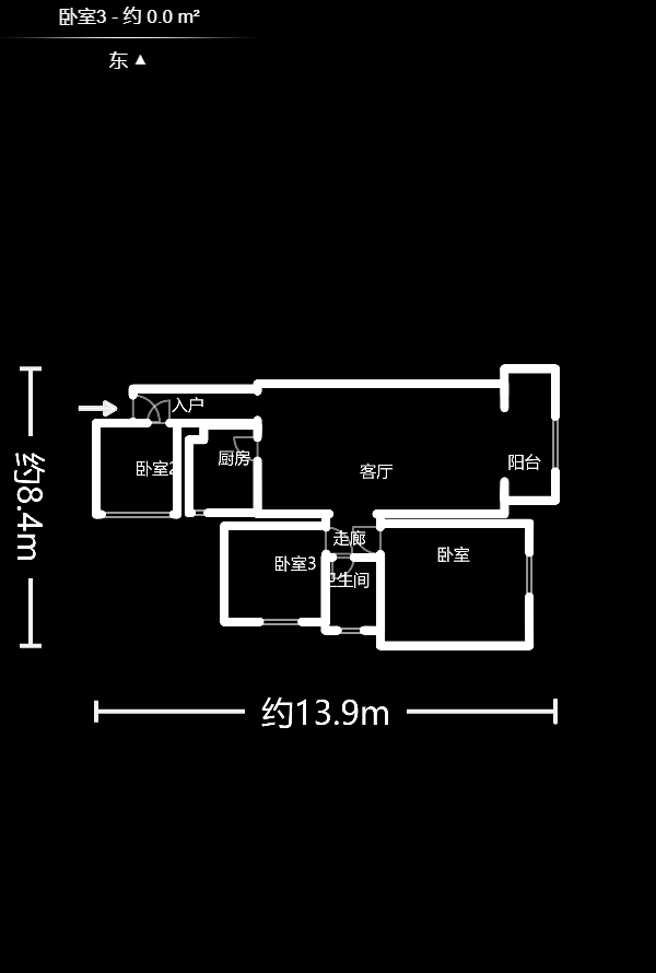 领东汇 3室2厅1卫 80.0万 领东汇 3室2厅1卫 80.0万户型图