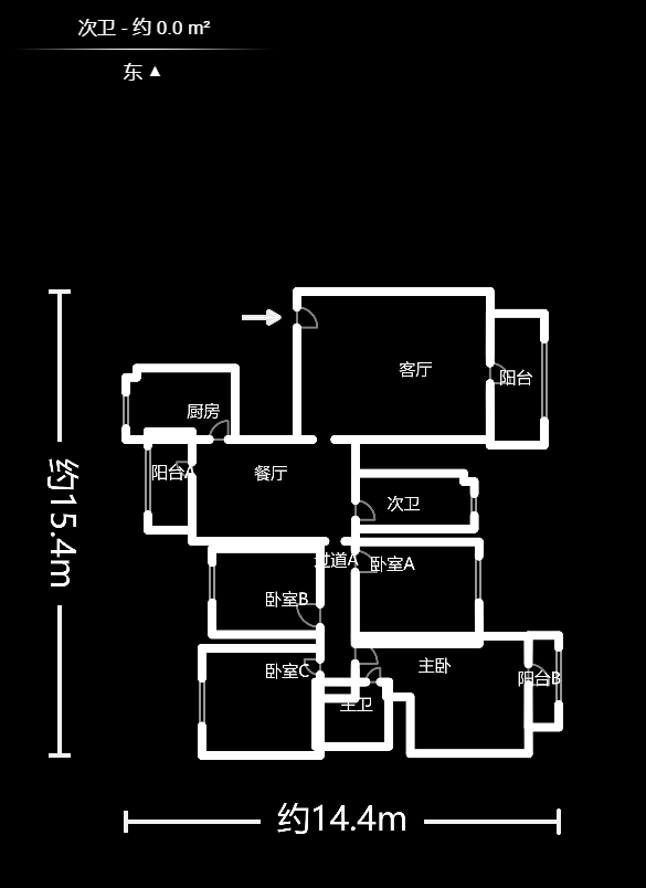 西子湖畔沃府  4室2厅2卫    161.8万户型图