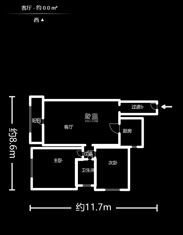 金富星城  3室2厅1卫    62.8万户型图