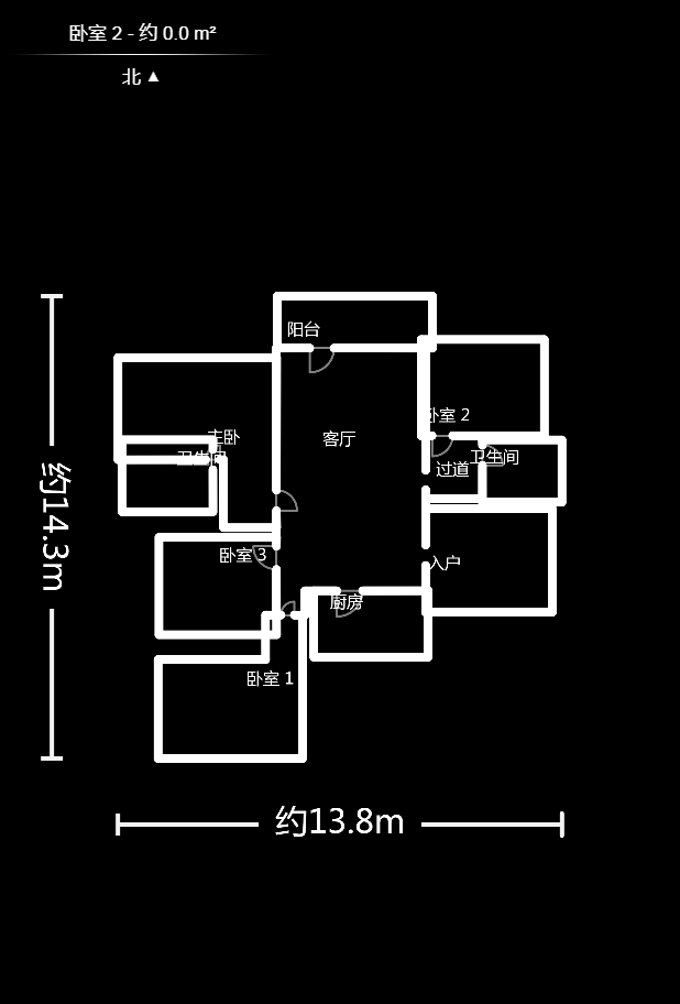 湘江世纪城聚江苑  4室2厅2卫    200.0万户型图