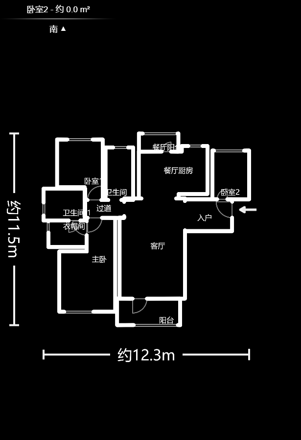 山语城三期  3室2厅2卫    95.0万户型图