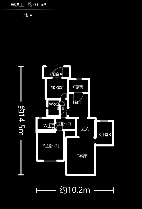 鑫苑木蓮世家  3室2廳2衛(wèi)    346.0萬(wàn)戶型圖